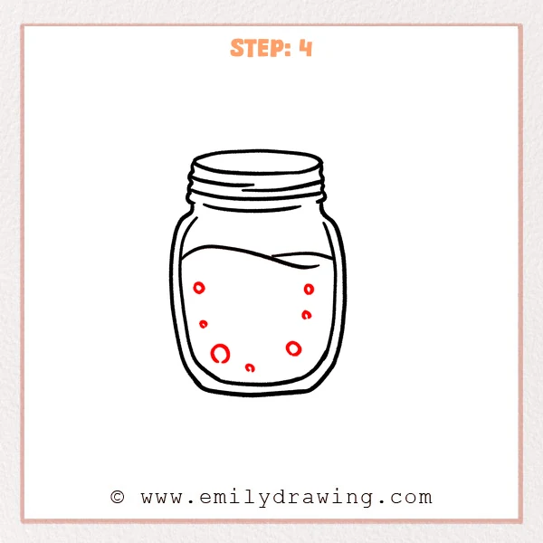 how to draw a mason jar - Step 4